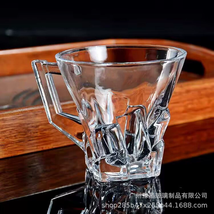 靖宇 Glass capacious tea cup, wineglass, flavored tea, increased thickness