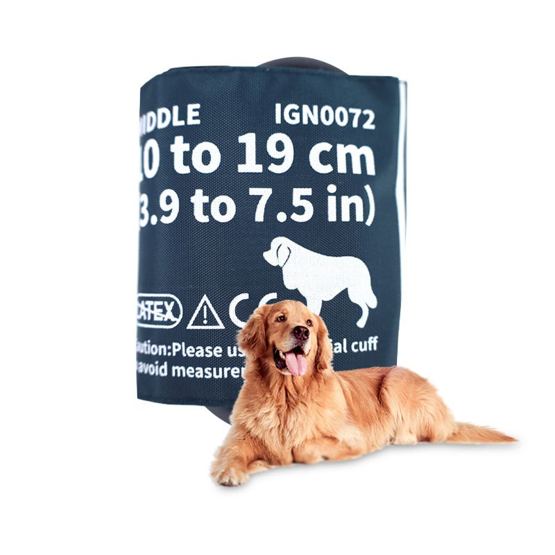 Fabricante Kangtai, venta al por mayor de accesorios para monitores de presión arterial, brazalete para monitor de presión arterial veterinario con conector, brazalete transfronterizo.