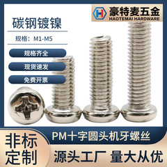 ニッケルメッキPM十字丸頭ねじm 1m 1.6m 2m 2.5m 3m 4m 5円機盤頭機歯ねじ眼鏡ねじ
