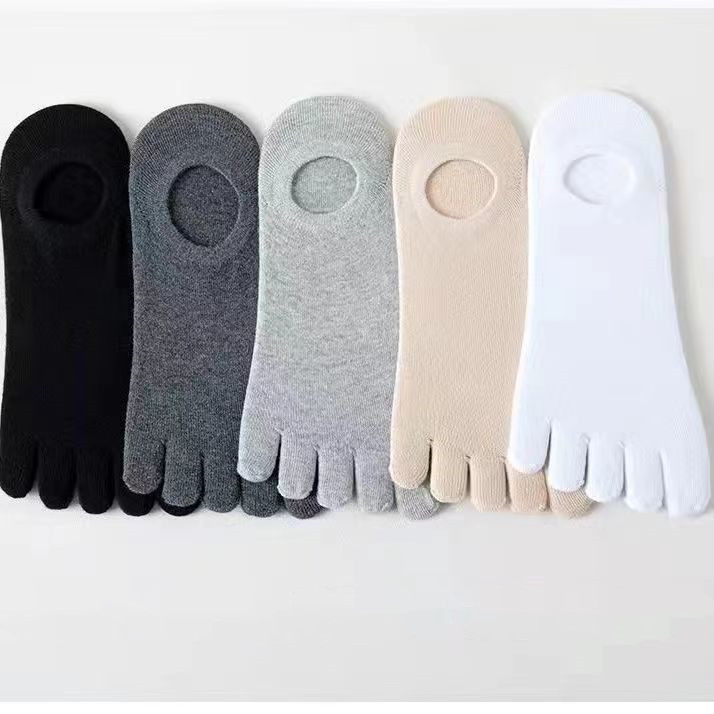 Men's Toe Socks Cotton Sports Running Five Fingers Sailing Socks Men's Boat Socks Low Shallow Mouth Invisible