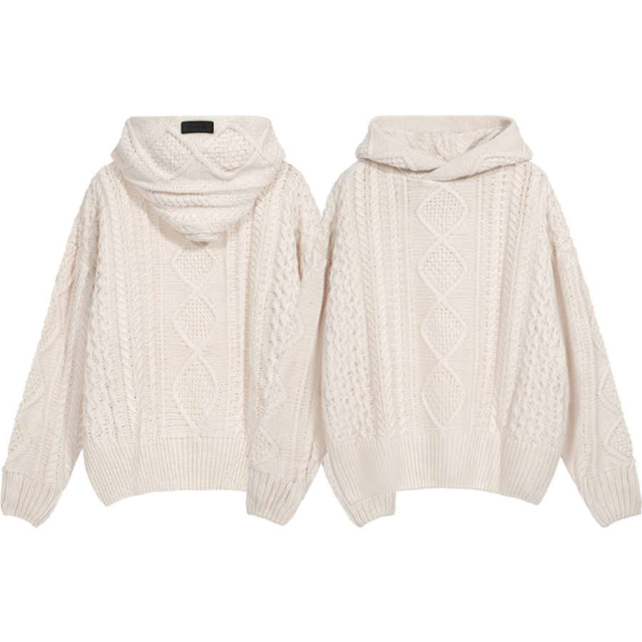 23FW nueva serie FOG ESSENTIALS High Street color sólido suéter hombres y mujeres sueltos suéter con capucha moda