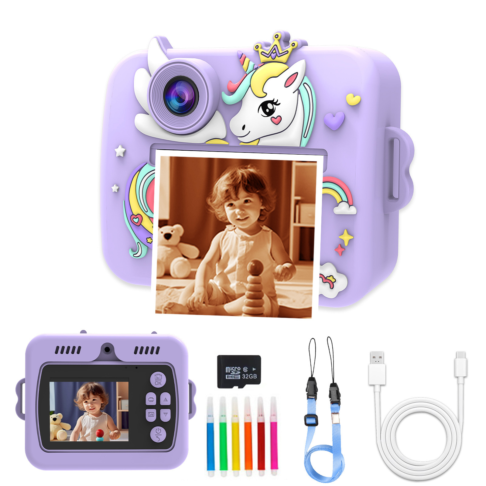 (Cross-border trading), polaroid, cartoon camera