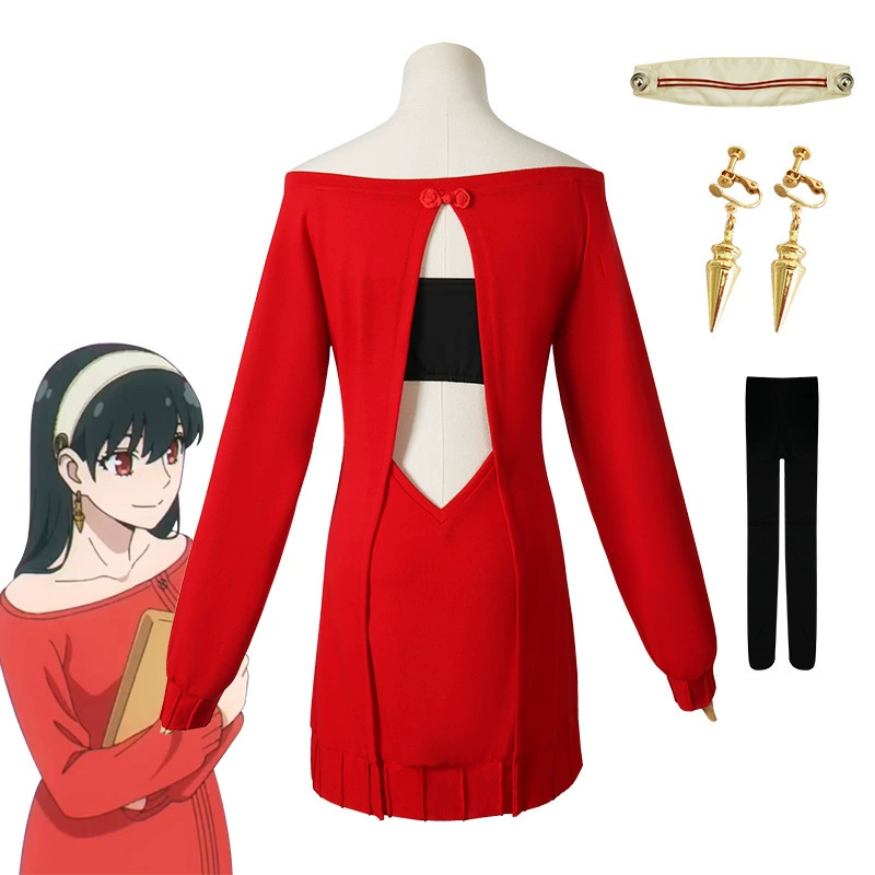 Red sweater, suit, cosplay