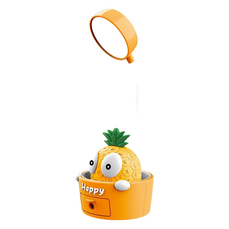 Nueva lindo piña lámpara de mesa recargable sacapuntas decoración primavera lámpara de mesa de lectura estudiante escritorio lámpara de mesa LED