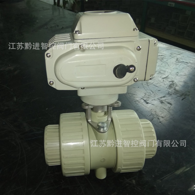 PVC高标准农田灌溉电动球阀Q941F-10V物联网无线远程控制uinc-10B
