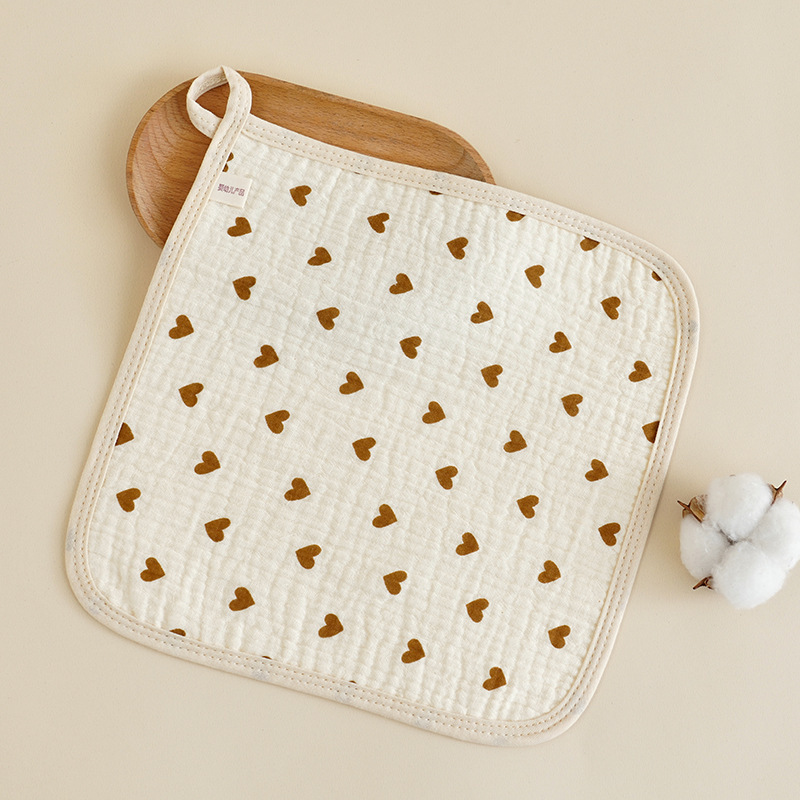 Children's small square towel newborn baby saliva towel soft absorbent baby kindergarten wash face cotton gauze towel thin