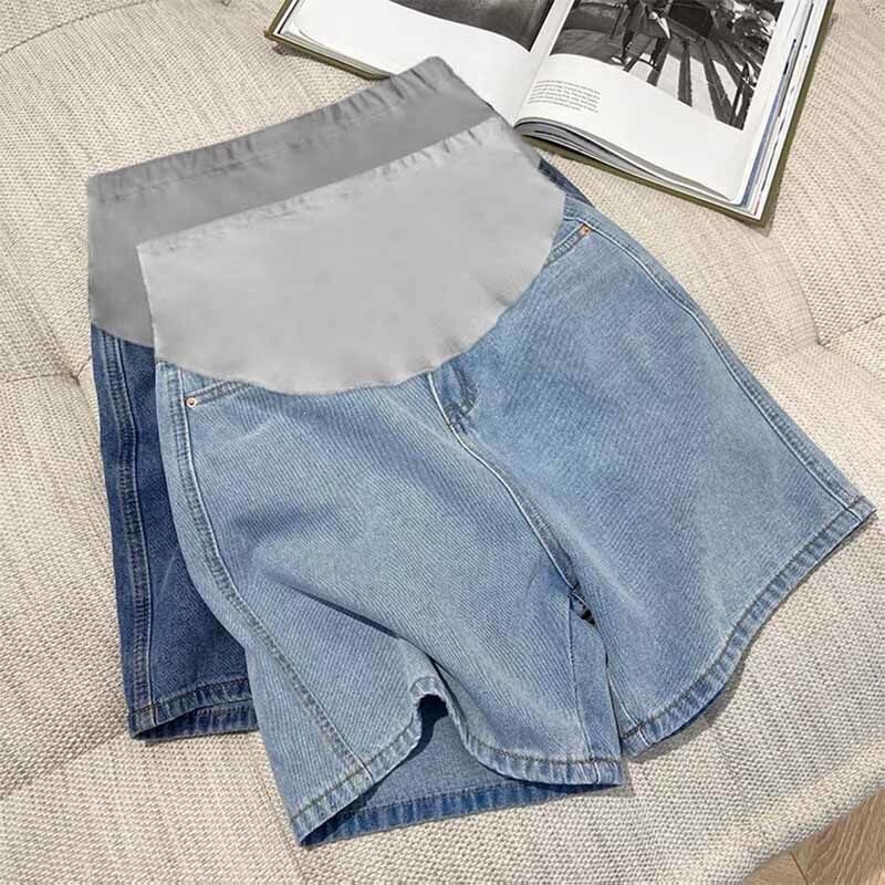 Summer Thin Maternity Denim Shorts for Outdoor Wear, Summer Denim Leggings, Maternity Pants, Spring and Summer Wide-Leg Pants, Summer Wear