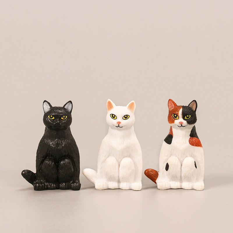 Заместитель позы, минифигурка, мультяшная кукла, игрушка, котёнок, кот