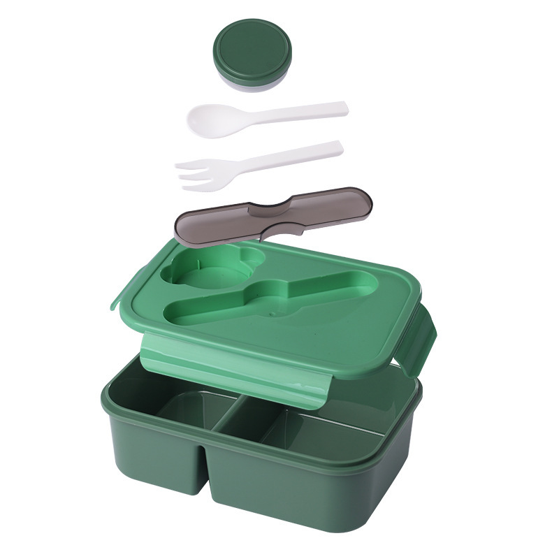 New Amazon Plastic Lunch Box, Office Worker Lunch Box, Two-Compartment Large-Capacity Sealed Lunch Box 1250ml 5