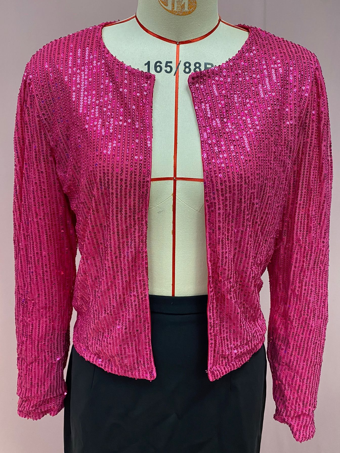 280g Weight Casual Jacket Outerwear Type Long Sleeve Sleeve Length Polyester Fabric Type Regular Top Length Coat Tops Type Holiday, Party Occasion Round Neck Neckline Slim Fit Type Solid Color Pattern Spring, Autumn Season Women's Gender Sequins Design Streetwear Style Women's Streetwear Solid Color Sequins Coat Casual Jacket 23