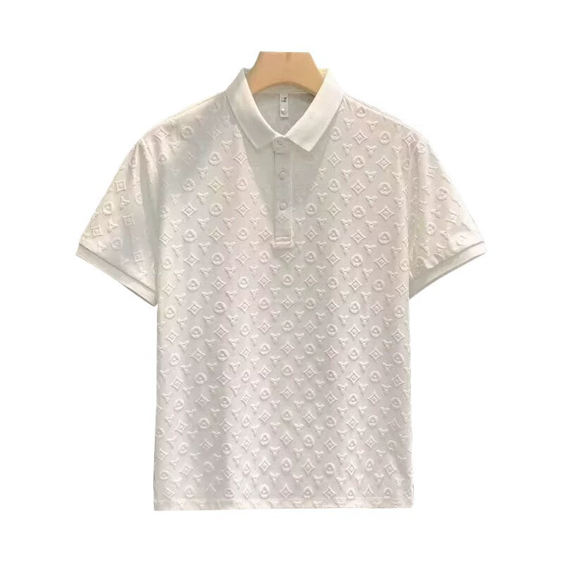 Летнее модное поло, футболка, Slim Fit, с коротким рукавом, воротник стойка