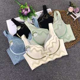 023#尾货内衣乳胶薄杯大调整型5排扣文胸包邮
