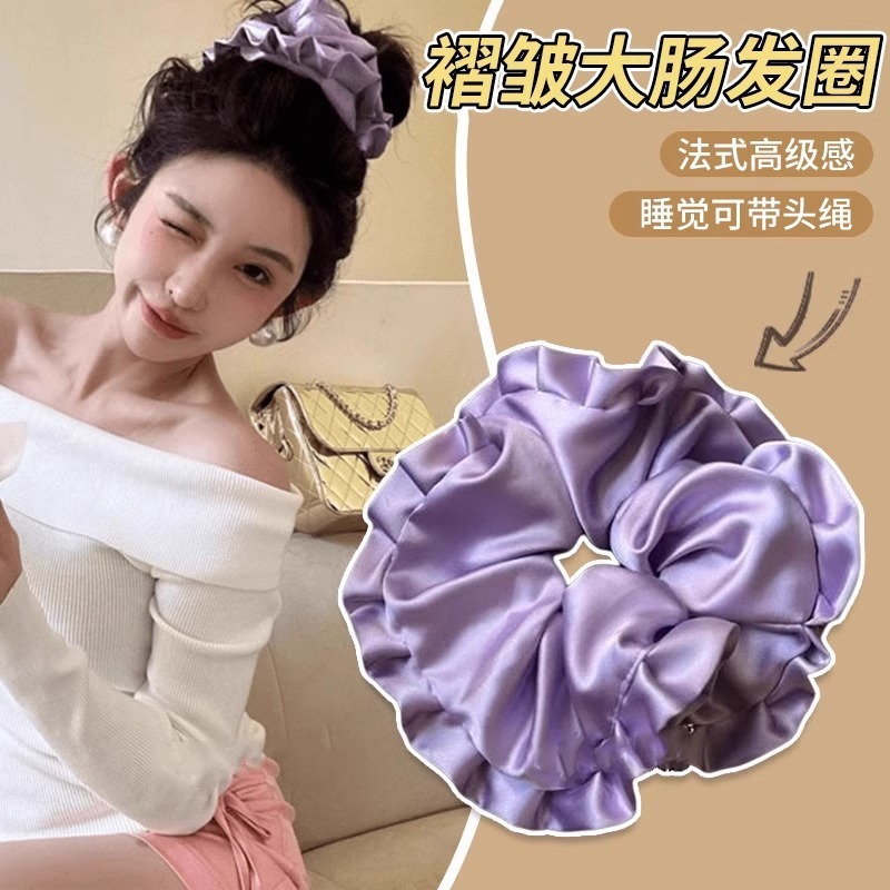 女性用フォレストスタイルインテーストヘアバンド2025新しい韓国スタイル特大スクエアタオルヘアロープハイエンドで耐久性のあるヘアアクセサリー|undefined