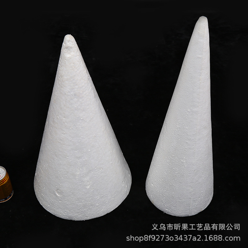 Direct supply white foam cone Styrofoam cone EPS cone size full solid vertebral body Christmas tree embryo decoration DIY Direct supply white foam cone Styrofoam cone EPS cone size full solid vertebral body Christmas tree embryo decoration DIY