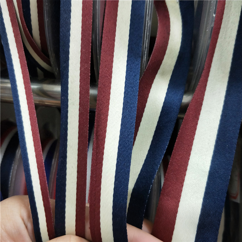 100D banda de banda de poliéster densa tricolor banda de banda de banda de banda lateral ropa bolsa accesorios en stock al por mayor