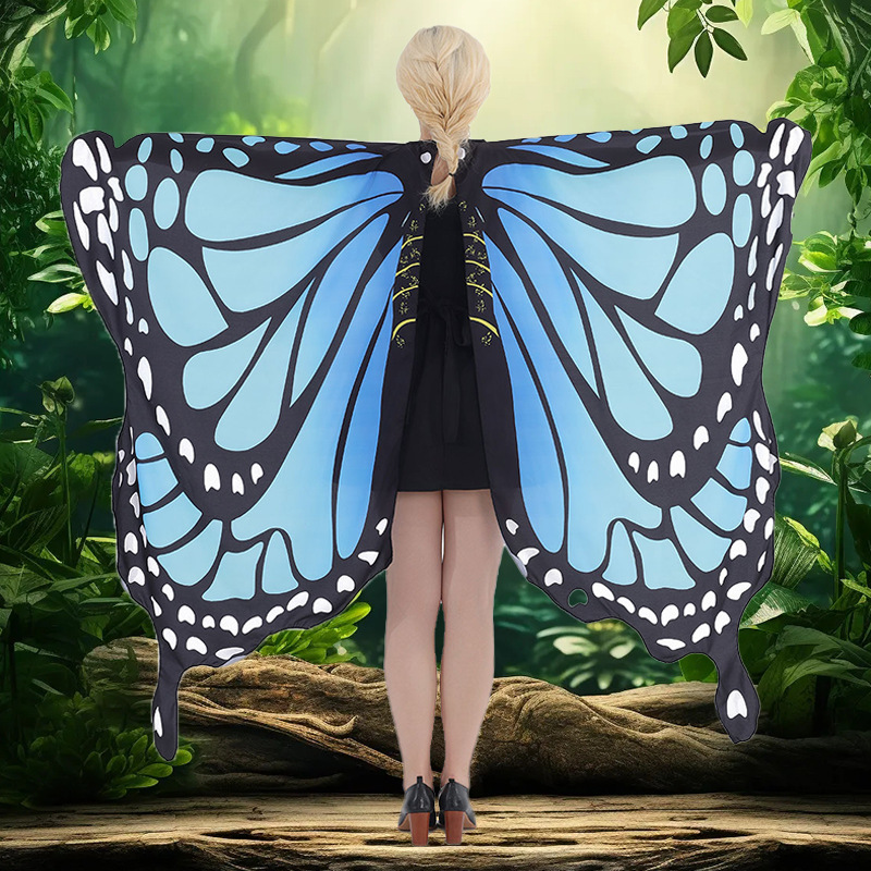 Capa giratoria con alas para danza del vientre, accesorio de cosplay, decoración estilo INS, elección de influencers para sesiones de fotos