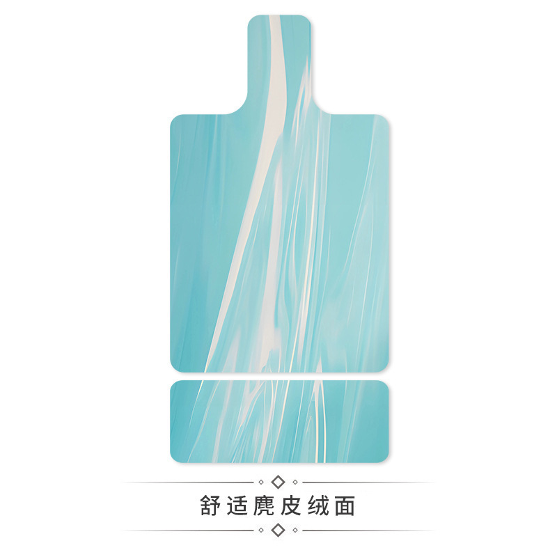 跨境麂皮绒lulu撞色普拉提核心床垫橡胶瑜伽垫吸汗器械印花专用垫|undefined