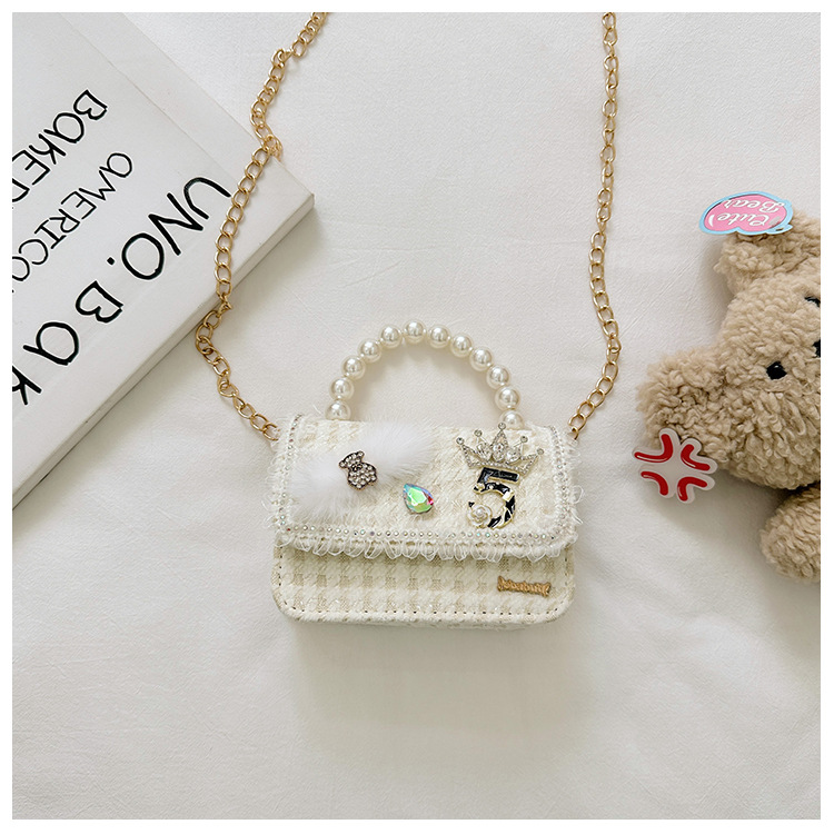 Polyester Material Women's Polyester Bow Knot Cute Square Flip Cover Handbag