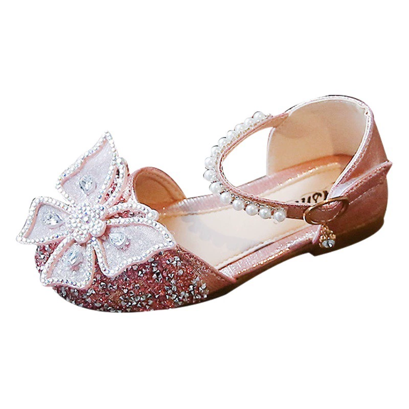 2023 весенние сандалии для девочек, корейский стиль, туфли принцессы с бантом, студенческие милые танцевальные туфли, дропшиппинг