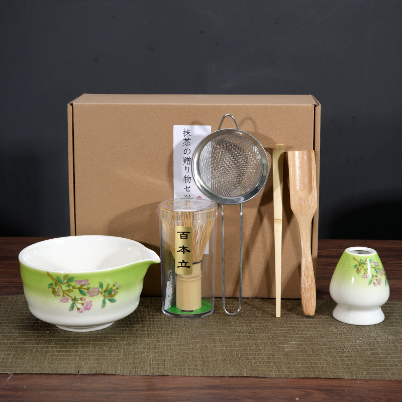 Japonés Matcha tazón Matcha túnica canción té herramientas de pedido taza de té de cerámica taza de té mezclador Matcha cepillo taza de té