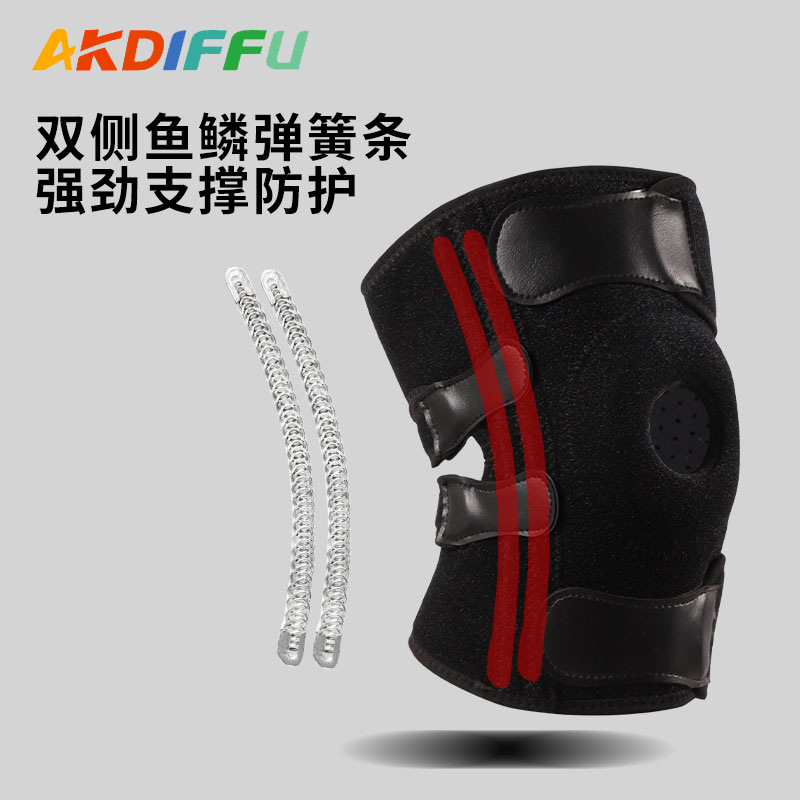 Fábrica al por mayor deportes rodillera Placa de acero de neopreno compresión rodillera Neopreno rodillera ajustable cubierta