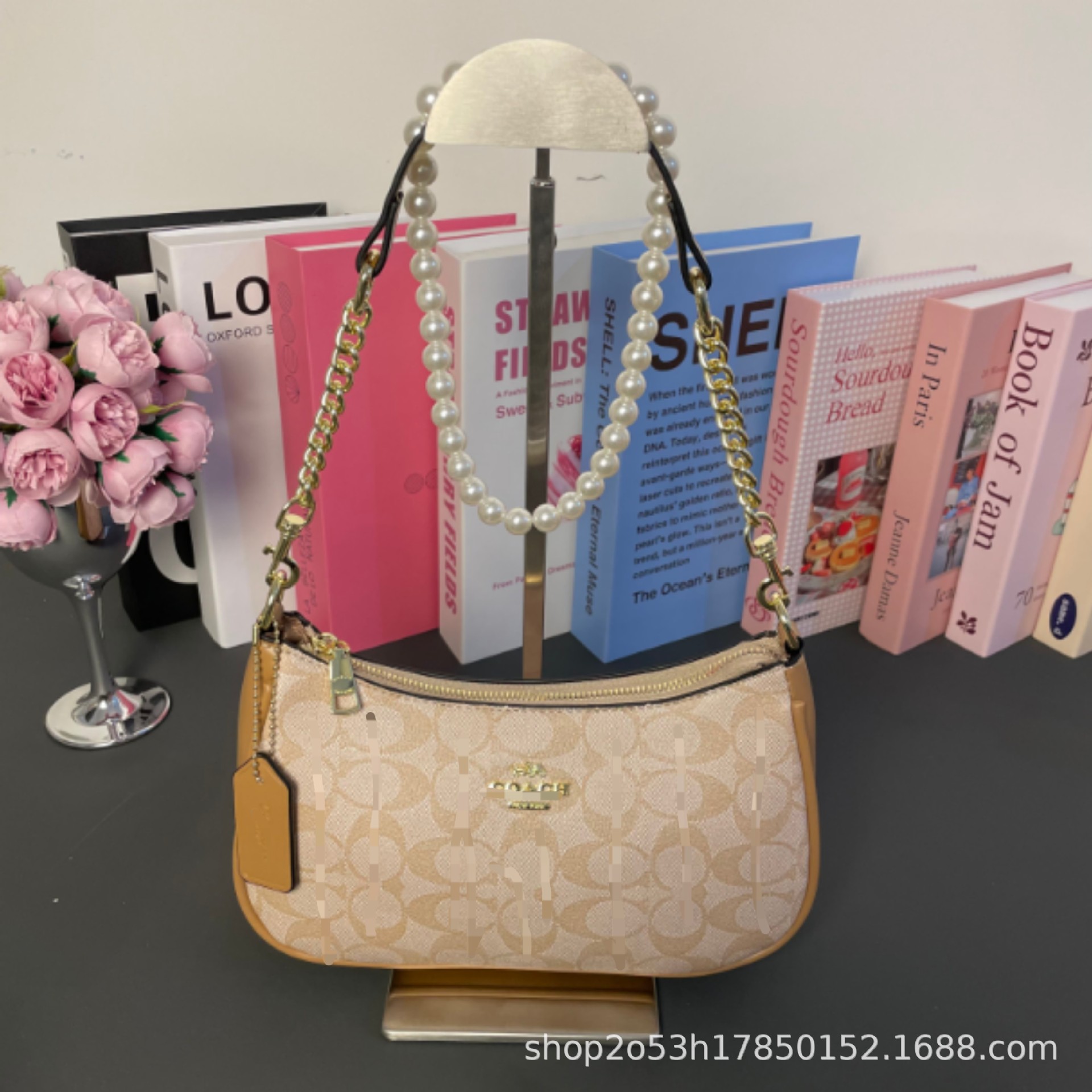 2025 nuevo bolso de media luna de fábrica original Kouc bolso de mujer bolso de brazo de moda de hombro portátil bolso de mahjong