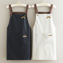 防水防油围裙时尚家用厨房成人围腰女餐饮上班工作服logo印字