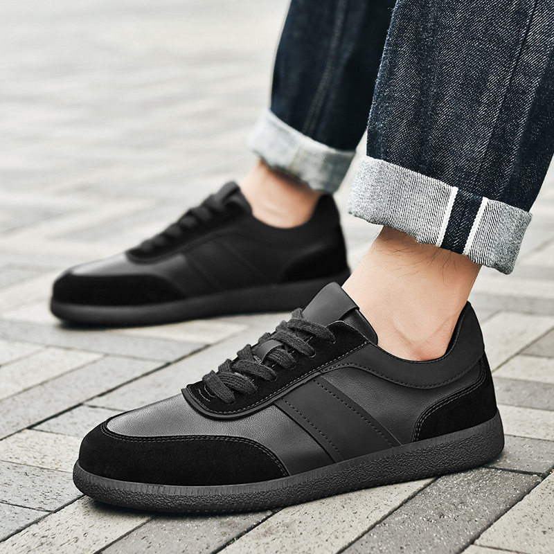 Giày sneaker nam cổ thấp đế bằng thoáng khí kiểu mới — 9157 màu đen, 9157 trắng xanh lá