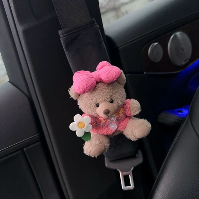 belt shoulder pad cute cartoon: Seat belt shoulder pad - cute-bear-style-1-ice-silk-seatbelt-shoulder-pad