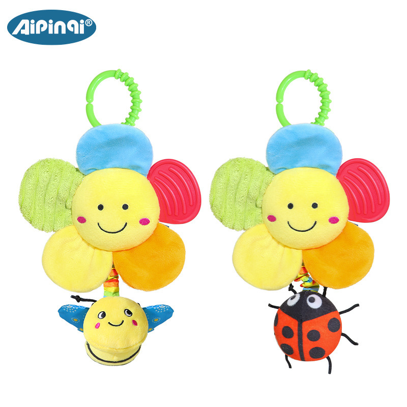 Aipinqi nuevo bebé cordón juguete tire choque lindo flor colgante carillones de viento torno educación temprana Juguetes