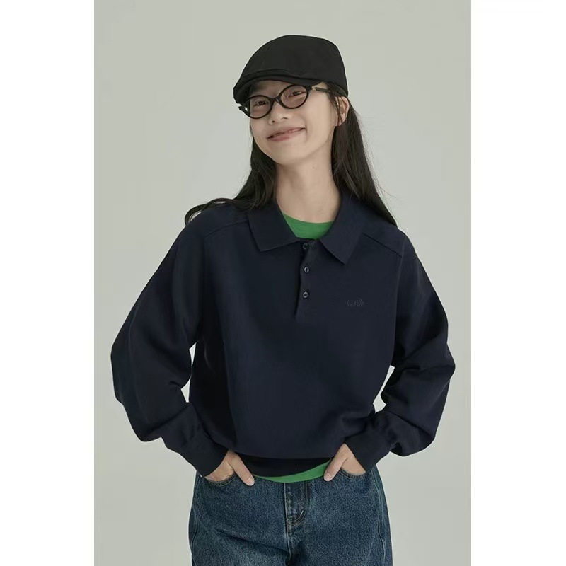 네이비 블루 긴소매