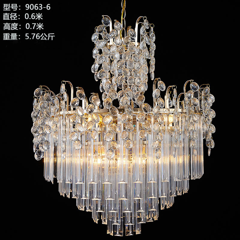 Lámparas de araña de cristal para decoración de salones de boda en hoteles, iluminación decorativa de hierro para techos, luces de escenario, accesorios para bodas. image 4