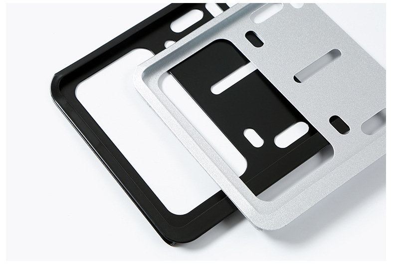 Iron double-layer license plate frame, multi-size, thickened license plate model, small car modification accessory, protective license plate frame