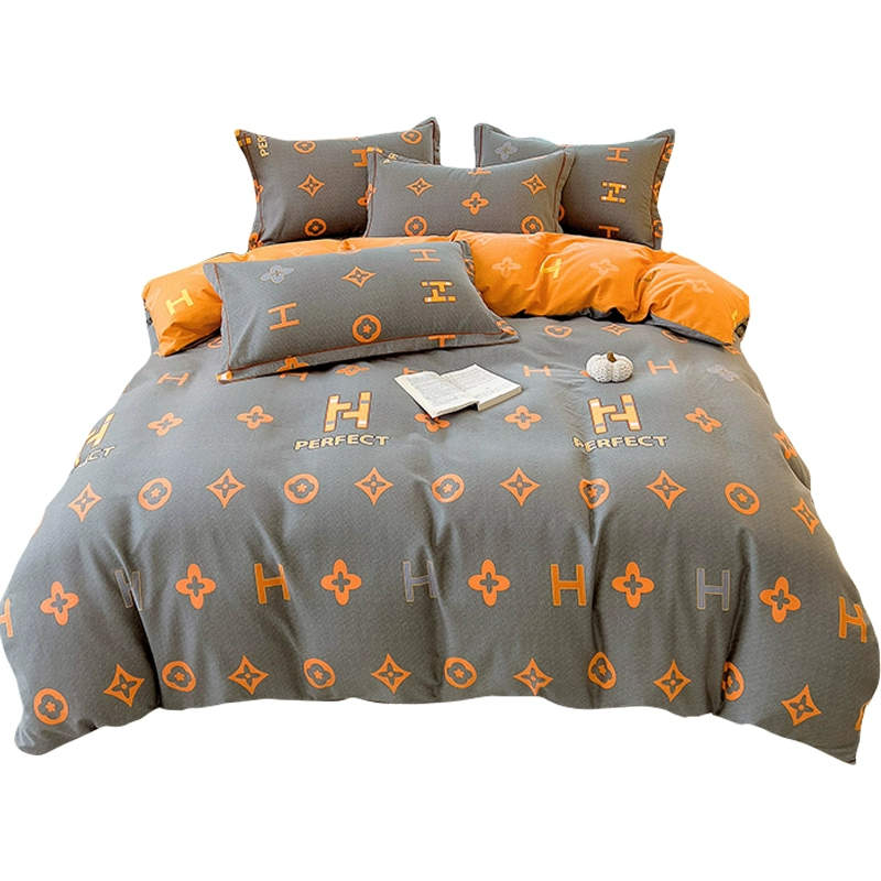 Скандинавский легкий роскошный утолщенный оптовый комплект постельного белья из 100% хлопка с пододеяльником, простыня и наволочки, зимний комплект из трех предметов с натяжной простыней.