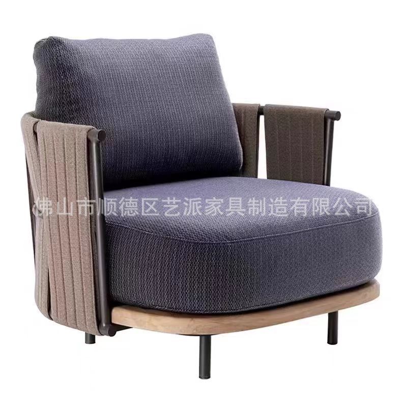 Sofa set for outdoor sunroom, courtyard villa, balcony, wicker outdoor teak furniture