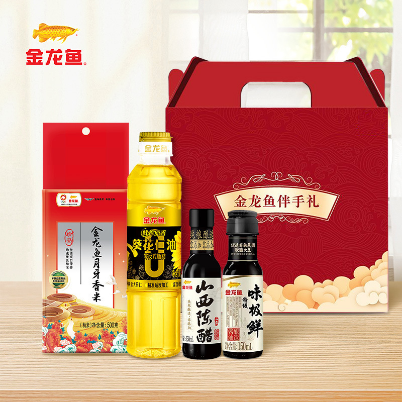 金龙鱼稻米油400ml送大米500g食用油小油米组合礼品套装|undefined