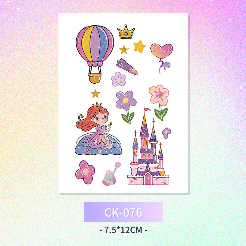 Glitter mariposa cara pegatinas tatuaje pegatinas hadas lavable impermeable de larga duración lindo unicornio ciervo Luna Estrella Planeta