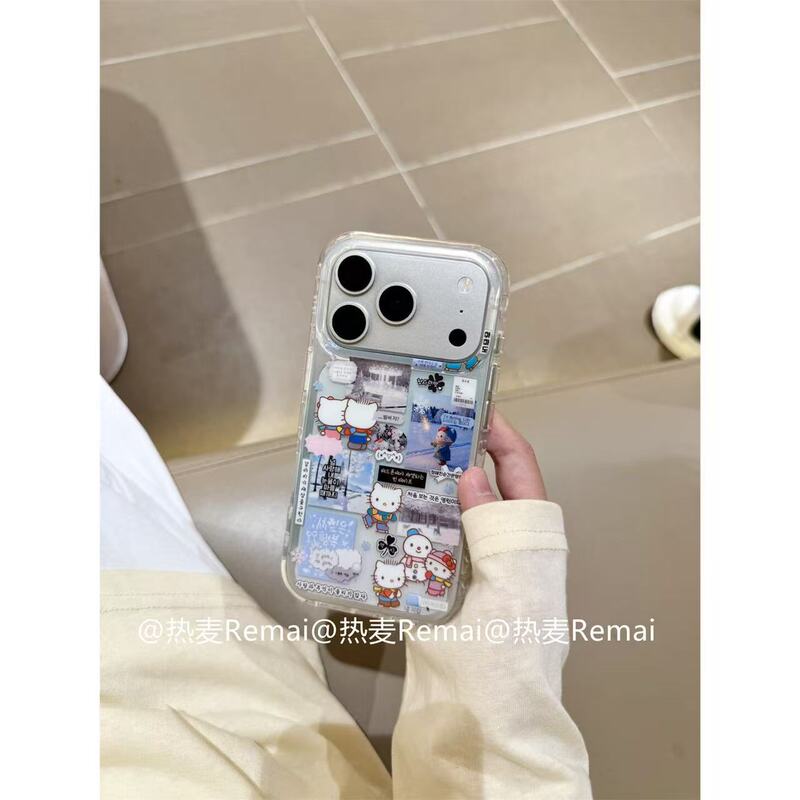 Winter Skiing Kt Label Mobile Phone Case Suitable for Apple 17Promax/16/151413 Anti-Fall Shell Protective Case for Women