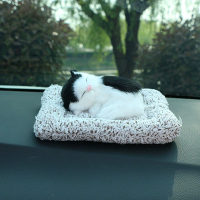 charcoal dog car accessories animal | Car ornaments - small-black-block-cat