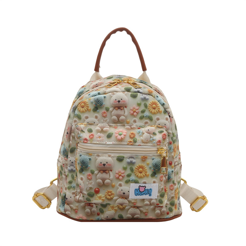 Nueva mochila linda de dibujos animados estilo coreano moda con estampado de moda bolso de mujer 2025 bolso de mujer de viaje ligero