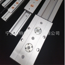 内置硬直线光轴双轴心直线滚轮导轨国产  两端加挡板定尺长度导轨