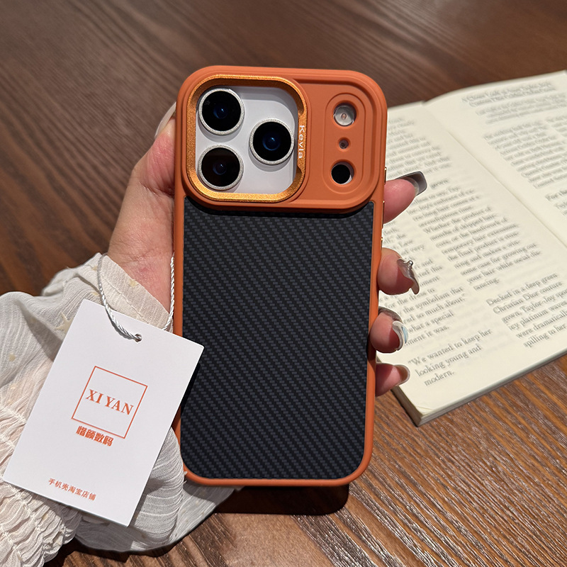 适用苹果17Pro手机壳碳纤维iphone16Promax手机壳磁吸新款创意大视窗15Pro镜头保护壳肤感男14PM手机套13外壳|undefined