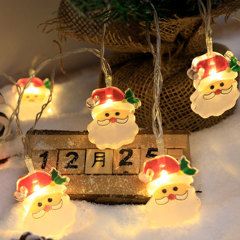 Navidad luces de cadena LED nuevo Santa Claus luces de cadena caja de la batería USB muñeco de nieve Pingüino modelado decorativo luces de colores