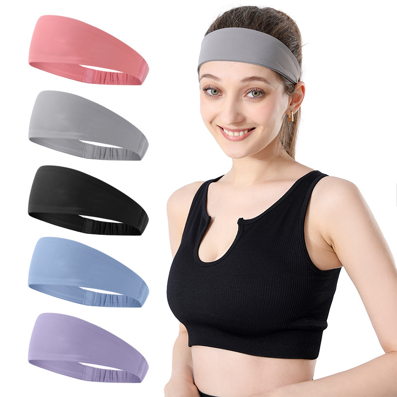 Widened sweat band sports headband basketball headscarf sweat band running sweat band hair band sweat band men and women