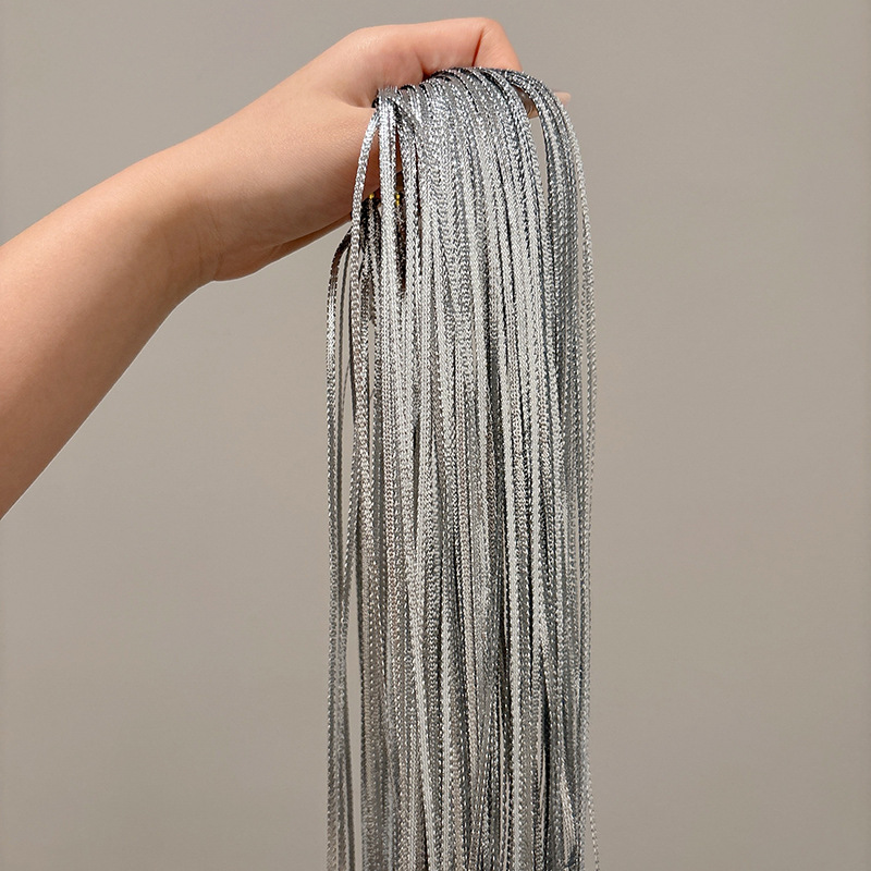 Accesorios de baile callejero para chicas trenzadas cuerdas de plata chicas sucias de jazz personales trenzadas rendimiento tocado