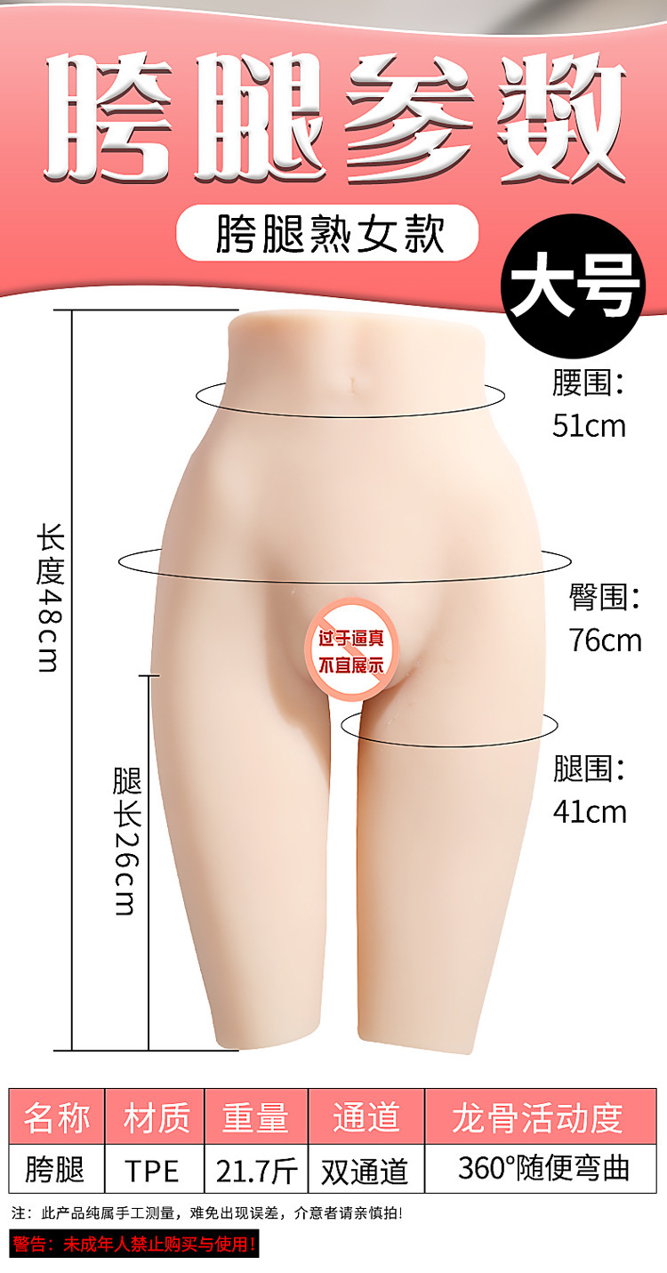 Male Masturbation Half-Body Leg Mold Realistic TPE Manual Adult Toy — detail image 1