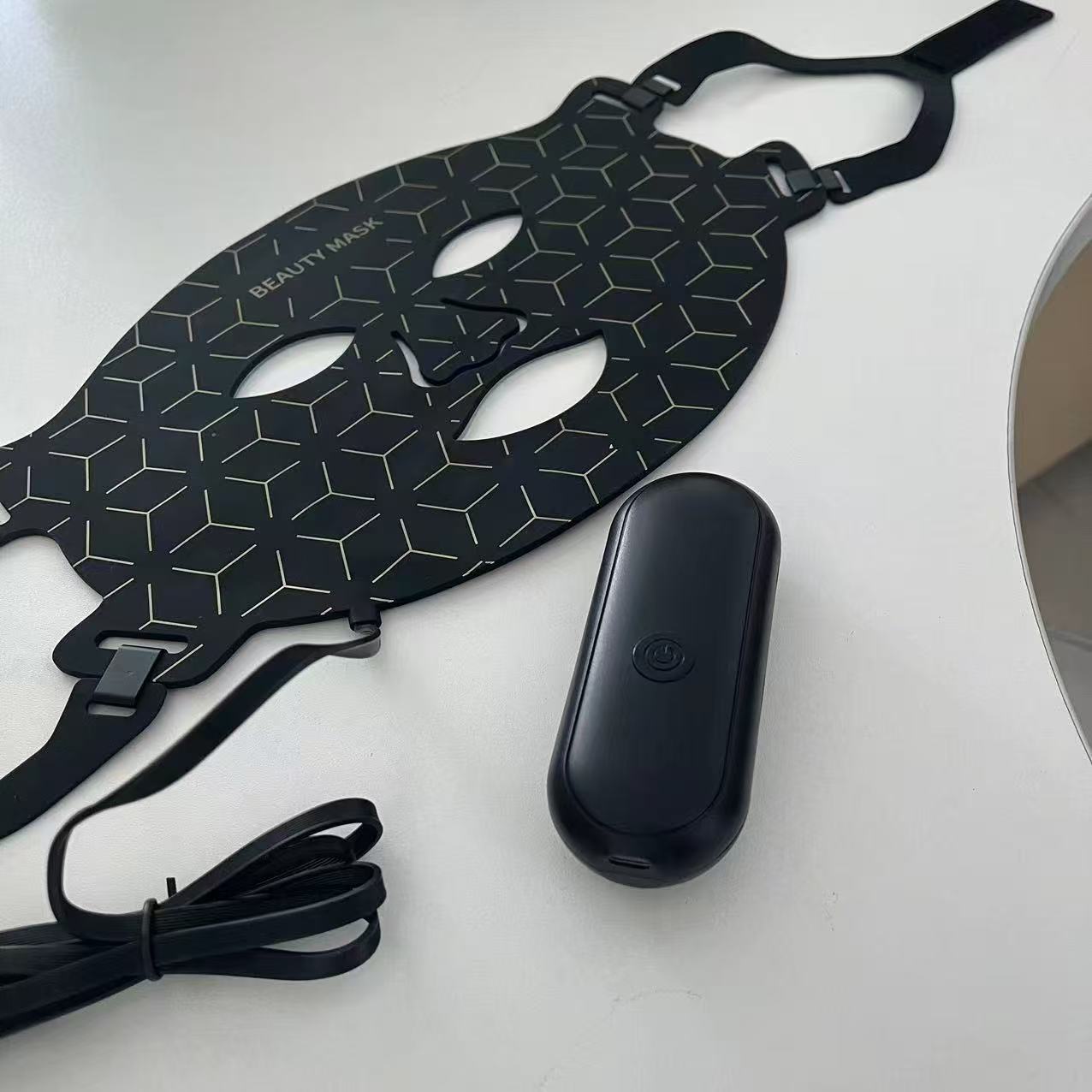 Máscara de Belleza de Silicona Transfronteriza, Dispositivo de Terapia de Luz de Rejuvenecimiento Fotónico, Máscara Facial para Uso Doméstico, Dispositivo de Belleza con Luz Roja para el Rostro, Instrumento para Aclarar la Piel