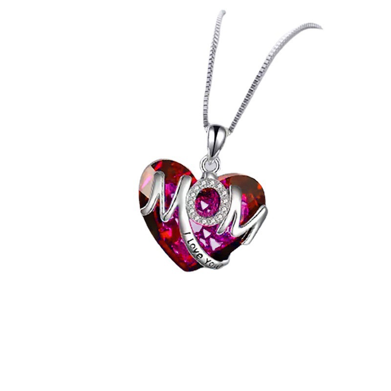 Vlinder Liefde Ketting Halve Maan Persoonlijkheid Eenvoudige Hanger Moederdag Cadeau MOM Ketting_voghion.com