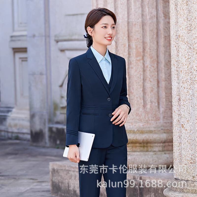 China Post Workwear Women's Suit Set Postal Savings Bank Uniform Suit Jacket Shirt Pants