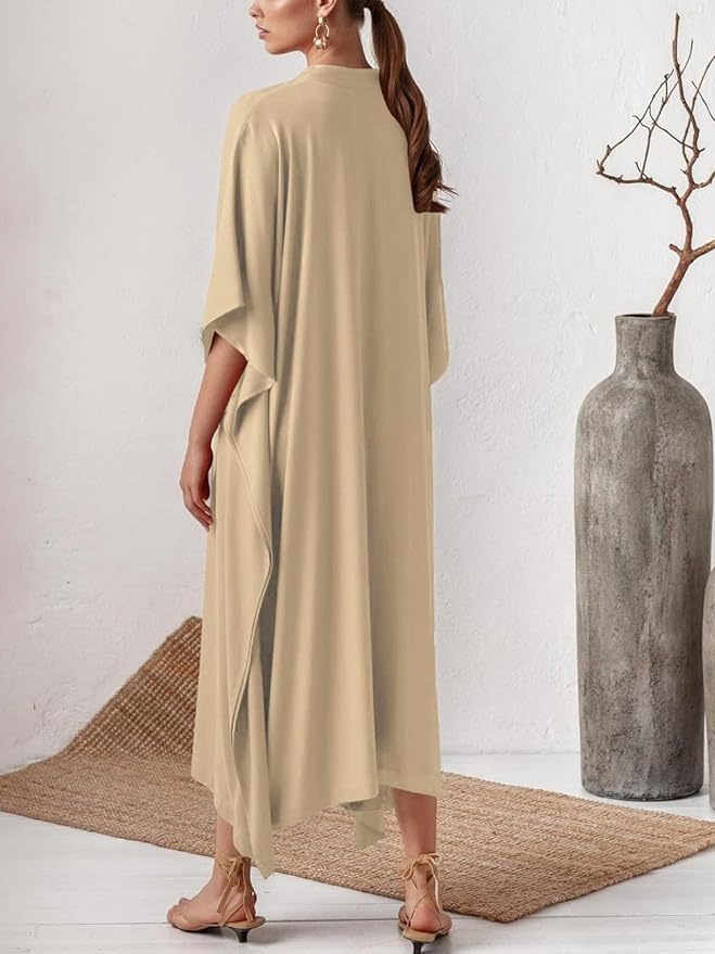 Transfronterizo amazónico algodón sólido playa blusa de cuello vertical vestido de vacaciones bikini camiseta protector solar MB305